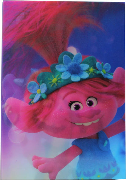 Caderno Lenticular da Turnê Mundial Trolls - Poppy to Rock Poppy