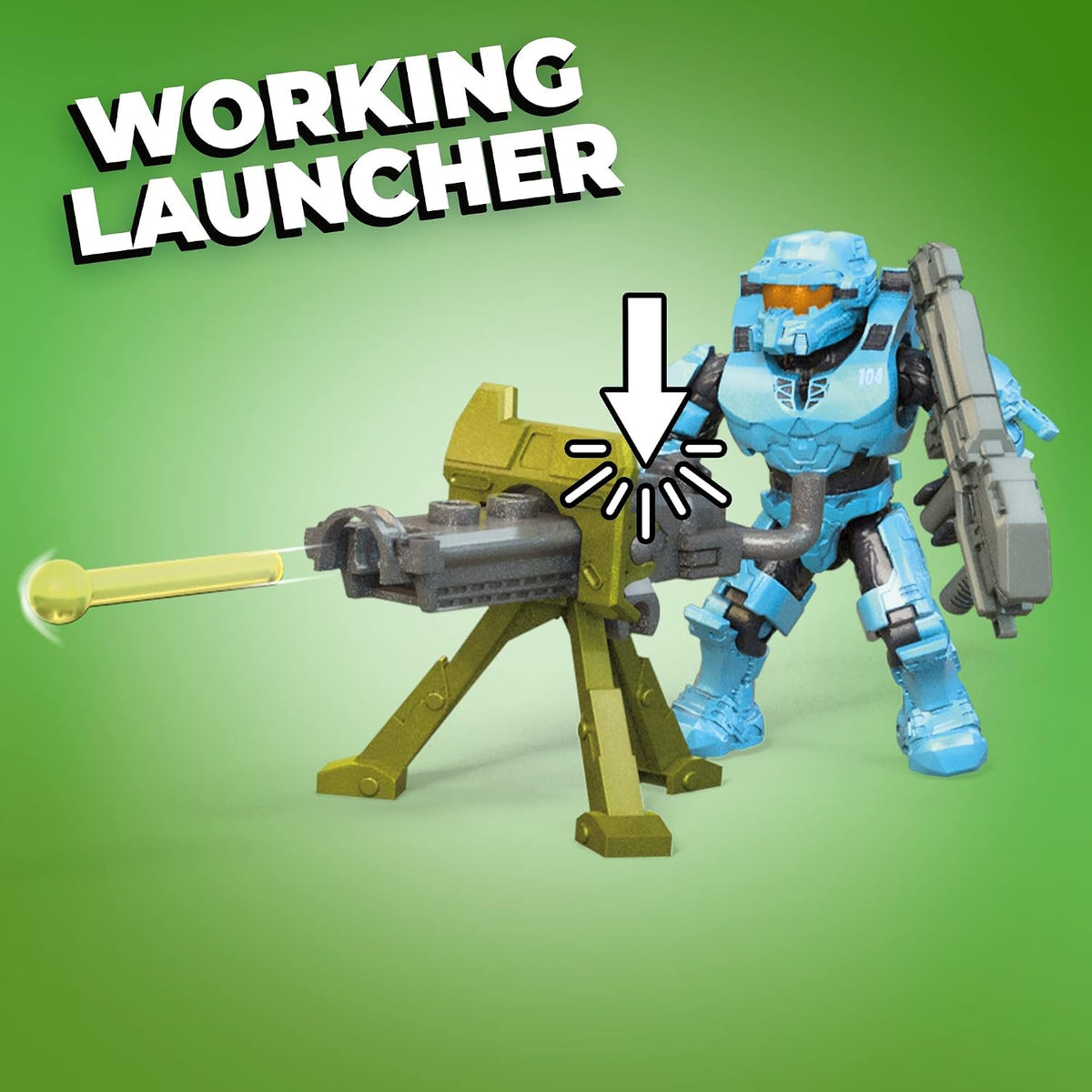 MEGA Conjuntos de Montagem de Veículo Halo Infinite – Moto Chopper Takedown com 2 Microfiguras de Ação Articuladas e Colecionáveis e Acessórios