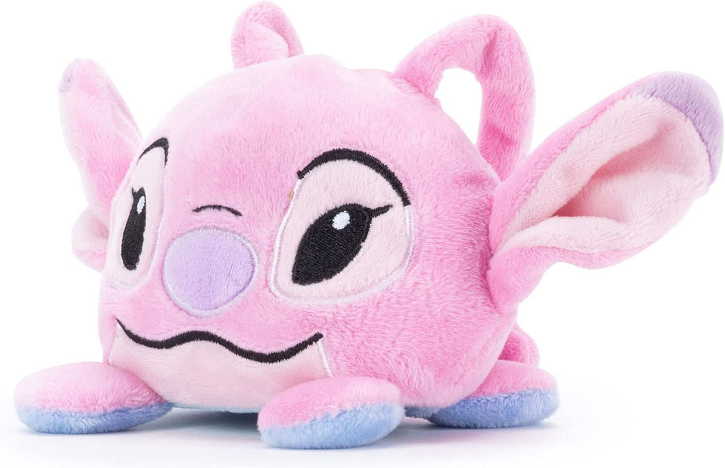 Disney Simba Official Stitch e Angel Pelúcia reversível para crianças Stitch, Azul, rosa