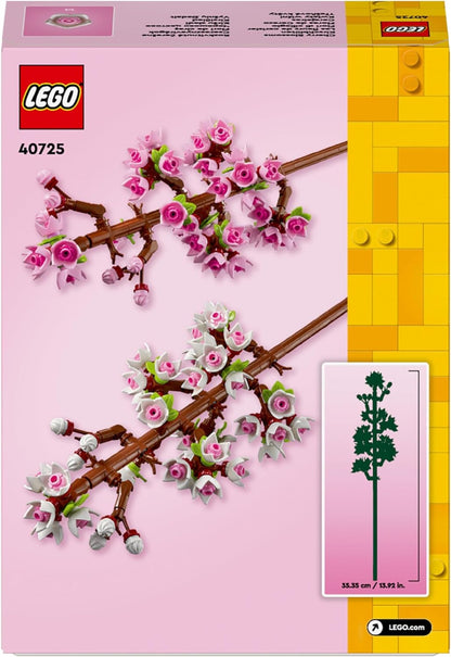 LEGO Cerezos en flor, juego de flores artificiales, idea de regalo para el día de San Valentín, es un excelente accesorio de decoración de escritorio para niñas, niños y adolescentes a partir de 8 años 40725