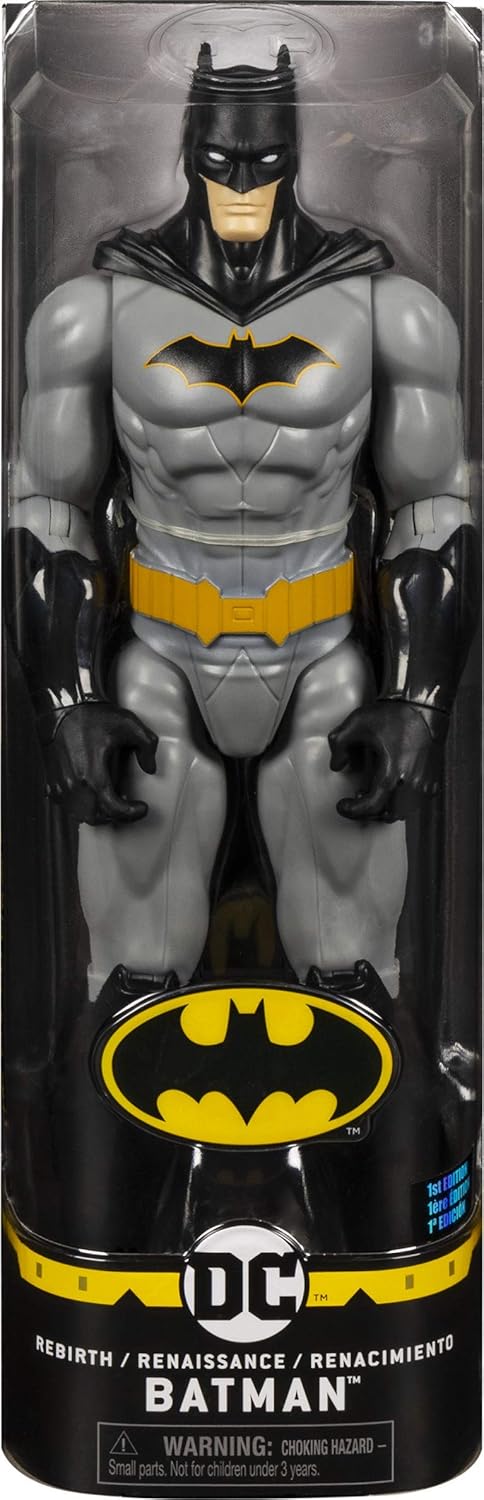 DC Comics Figura de ação BATMAN de 12 polegadas, para crianças a partir de 3 anos. Os estilos variam.