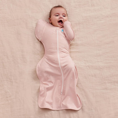 Love To Dream™ Saco de Transição Swaddle UP™, Grande (8,5–11 kg) – Rosa Claro | Ajuste perfeito com abas removíveis | 1.0 Tog | Ideal para primavera e verão (20–24 °C) | Algodão lavável à máquina com zíper duplo