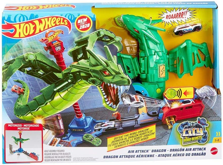Hot Wheels Dragão Ataque Aéreo, conjunto de brinquedo, multicolorido, GJL13