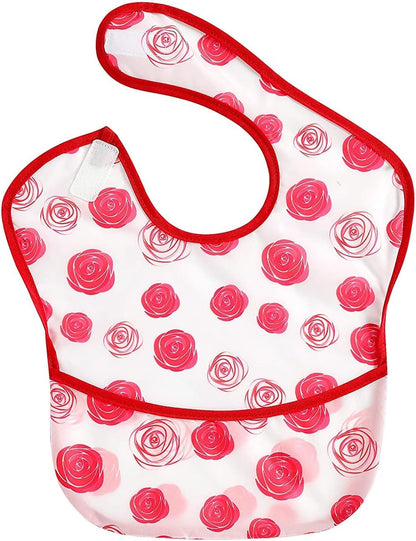 PandaEar Babador, pacote com 3 unidades, superleve, impermeável, lavável, resistente a manchas, óleo e odores, para bebês de 5 a 36 meses | Multicor | Menina