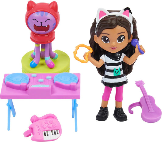 Conjunto de Karaokê Kitty com 2 Figuras de Brinquedo, 2 Acessórios, Entregador e Móvel, Brinquedo Infantil para Crianças a partir de 3 Anos - Edição Limitada