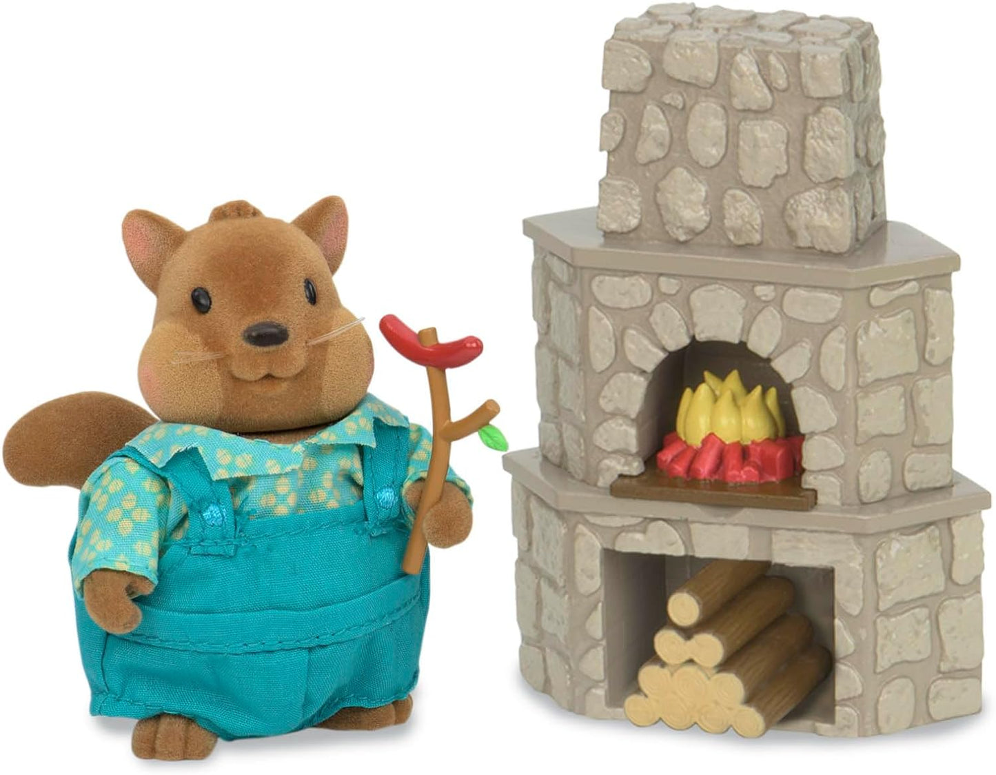 Li’l Woodzeez – Conjunto de pátio externo – Conjunto de brinquedos de 23 peças com lareira, móveis e acessórios para alimentos – Brinquedos em miniatura e conjuntos de jogos para crianças a partir de 3 anos