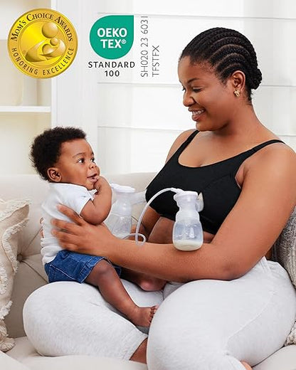 momcozy Sutiã de bombeamento mãos livres, suporte ajustável para bombas de mama e sutiã de amamentação