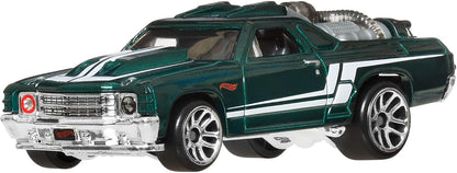 Hot Wheels, escala 1:64, carrinhos e caminhões de brinquedo em metal fundido, conjunto de 6 veículos HW Legends com decoração em relevo (os modelos podem variar), JBY78