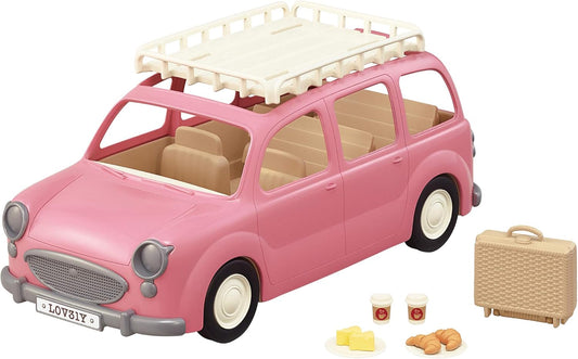 Sylvanian Families 5535 Family Picnic Van - Conjuntos de brinquedos para casa de bonecas e 5532 Conjunto de cuidados para trigêmeos - Conjuntos de brinquedos para casa de bonecas