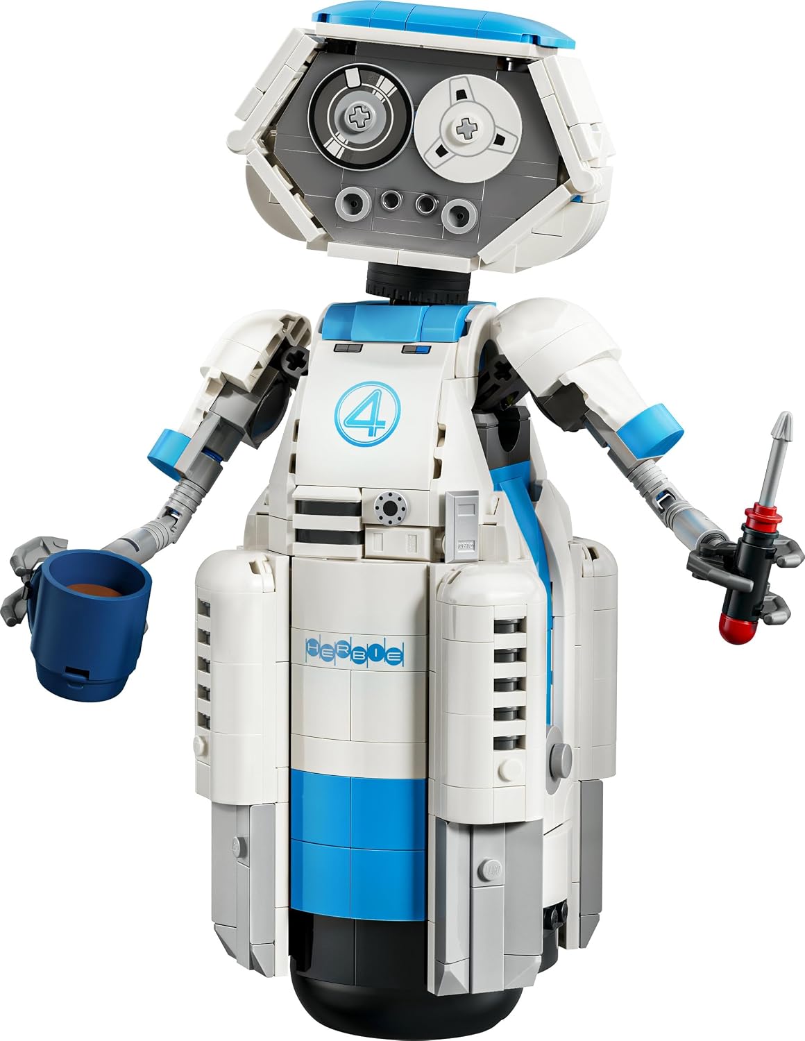 LEGO ǀ Marvel Figura H.E.R.B.I.E. do Quarteto Fantástico – Robô de Brinquedo Colecionável com Acessórios – Decoração para Quarto ou Mesa – Presente de Aniversário para Meninos a partir de 10 Anos e Fãs de Super-Heróis – 76339