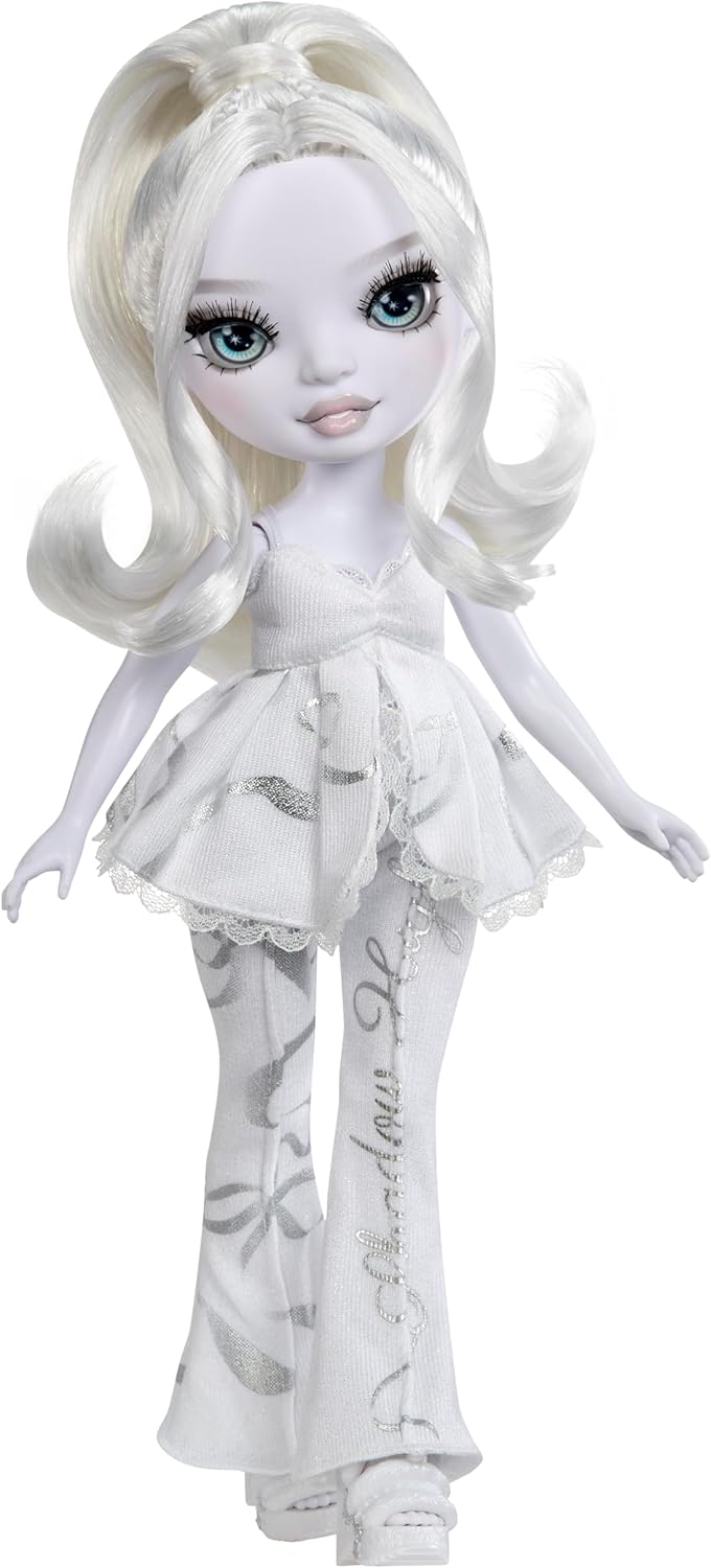 Rainbow High Shadow High Girl's Night - Natasha Zima - Boneca Fashion em tons de cinza de 28 cm, cabelo branco e roupa prateada com acessórios e pente - para colecionadores e crianças a partir de 4 anos
