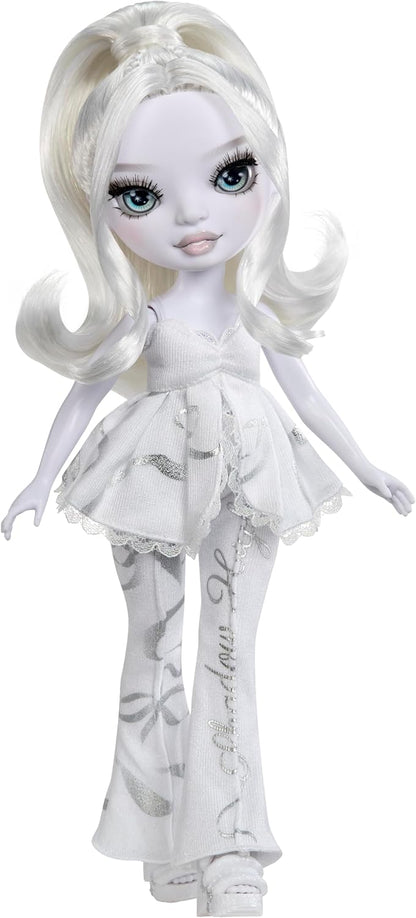 Rainbow High Shadow High Girl's Night - Natasha Zima - Boneca Fashion em tons de cinza de 28 cm, cabelo branco e roupa prateada com acessórios e pente - para colecionadores e crianças a partir de 4 anos