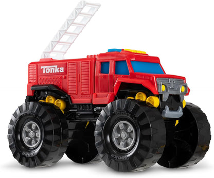 Tonka Mega Machines, caminhão de bombeiros, brinquedos de presente de construção infantil para meninos e meninas, conjunto de veículos de construção para crianças, adequado para crianças de 3 anos ou mais