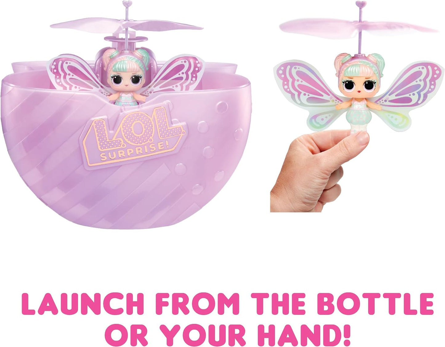 LOL Surprise Magic Flyers - Sky Starling - Boneca voadora guiada à mão - Boneca colecionável com garrafa de toque Unboxing - Ótimo para meninas com mais de 6 anos