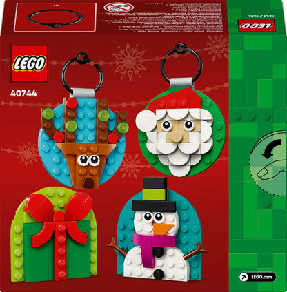 LEGO Conjunto de Enfeites de Natal - Brinquedo de Construção com 4 Decorações para Pendurar, incluindo Papai Noel, um Boneco de Neve e uma Rena - Diversão em Família - Presente para Crianças a partir de 6 Anos - 40744