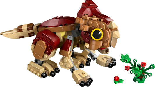 LEGO Jurassic World Bebê Dinossauro Dolores: Aquilops - Figura de Dinossauro de Brinquedo para Brincar e Exibir - Inclui uma Planta com Flores - Presente para Meninos e Meninas a partir de 7 Anos e Fãs do Filme Renascimento - 76970
