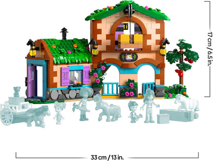 LEGO Friends Rancho e Estábulo de Pôneis - Inclui 3 figuras de cavalos, 4 mini bonecas e um gato, além de acessórios divertidos - Presente criativo para meninas a partir de 7 anos - 42654
