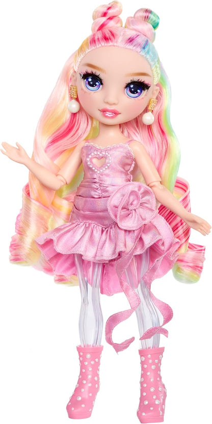 Rainbow High Rainbow Shimmers com Slime - Bella, Rosa - Boneca Fashion de 28cm, Acompanha Kit de Slime e uma Lhama de Estimação, Indicada para Crianças a partir de 4 Anos