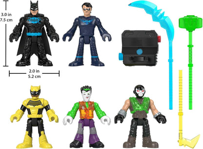 Imaginext DC Pacote com 5 Figuras Batman Tech Bonecos Brinquedo Personagem Presente para Crianças a partir de 3 Anos (Mattel GXD67)