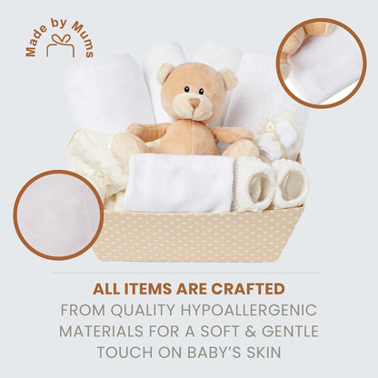 Conjunto de presentes para bebês meninos - 12 itens essenciais para recém-nascidos - Presentes ideais para chá de bebê para meninos, Baby Box Shop Conjunto de presentes personalizados para bebês meninos - 12 presentes