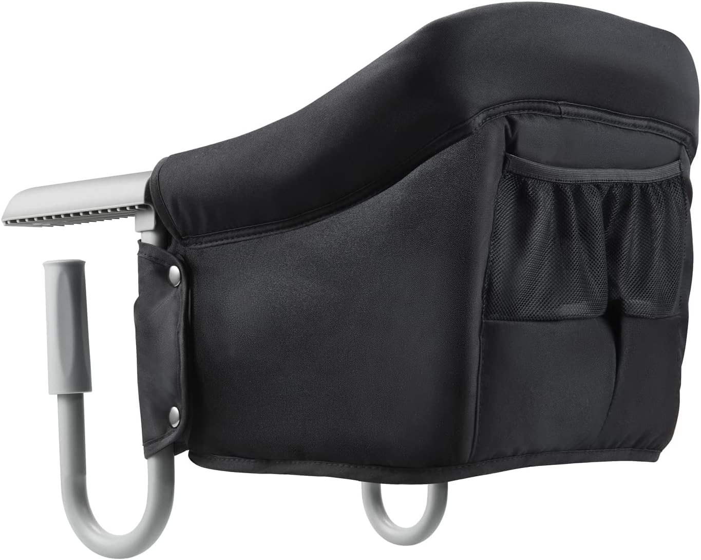 PandaEar Cadeira de alimentação infantil com gancho para mesa, preta.