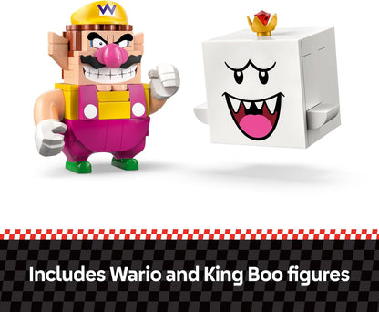LEGO Super Mario: Mario Kart – Wario e Rei Boo - Brinquedo interativo com 2 carros e 2 figuras para brincar e exibir - Presente gamer para meninos e meninas a partir de 8 anos - 72038