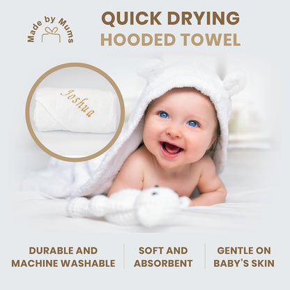Baby Box Shop - Toalha com capuz personalizada para bebê e cobertor de urso personalizado para bebê, itens essenciais para recém-nascidos, Baby Box Shop - 6 itens essenciais para recém-nascidos unissex