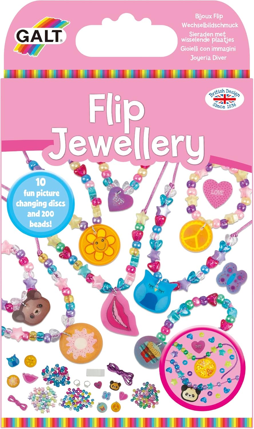 Galt Toys, Flip Jewellery, Kit de artesanato para crianças a partir de 5 anos