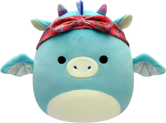 Squishmallows SQCR04125 Dragón verde azulado oscuro de 7,5 pulgadas: agrega Tatiana a tu escuadrón, juguete de peluche ultra suave, peluche oficial Kellytoy