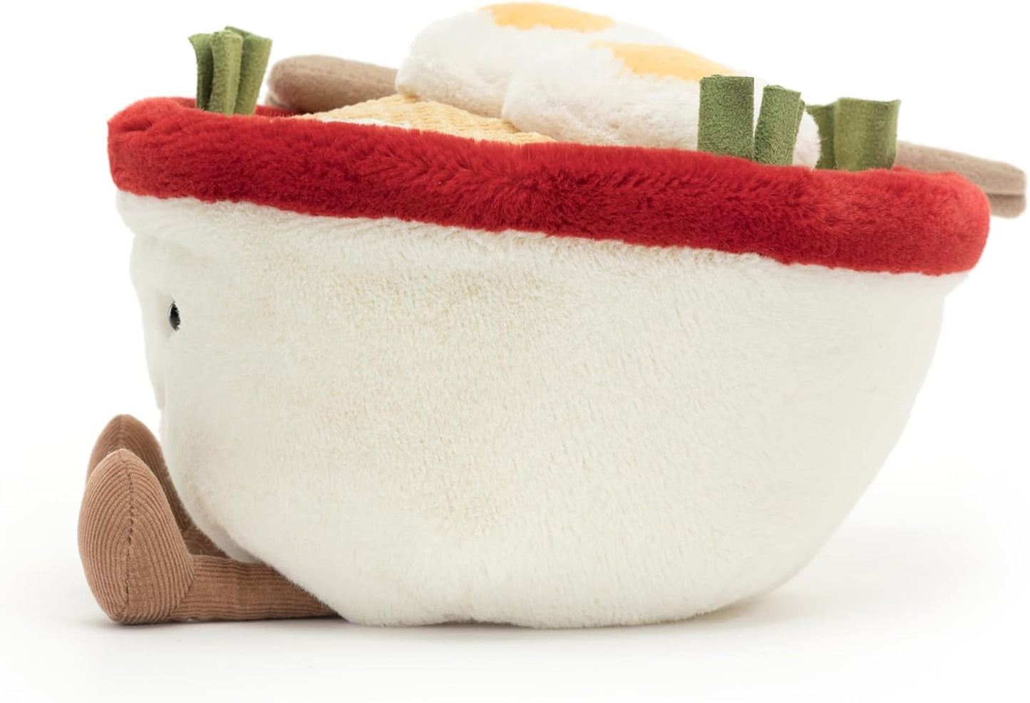 Jellycat Ramen divertido, 89% poliéster, 9% algodão, 2% nylon