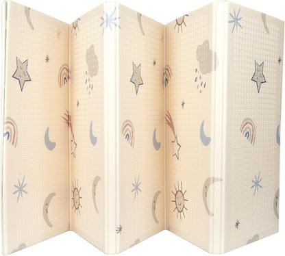 Nuby Tapete de brincar dobrável e reversível - Fácil de limpar | Reversível | À prova d'água | Adequado desde o nascimento (Ocean Friends)