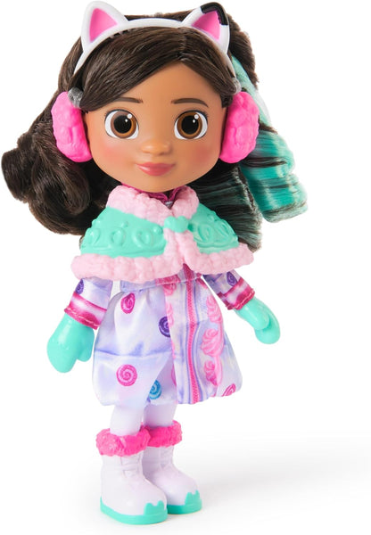 Gabby's Dollhouse: Do filme, Gabby, a Doce Guloseima, Boneca de 15 cm, Roupa de Neve e Acessórios com Tema de Doces, Brinquedos Infantis para Meninas e Meninos a partir de 3 Anos