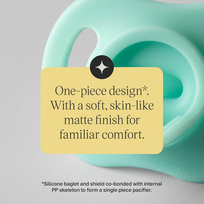 Tommee Tippee Chupeta Ultra-Light StayPut, 0-6 meses, pacote com 4 unidades, chupeta de silicone de peça única