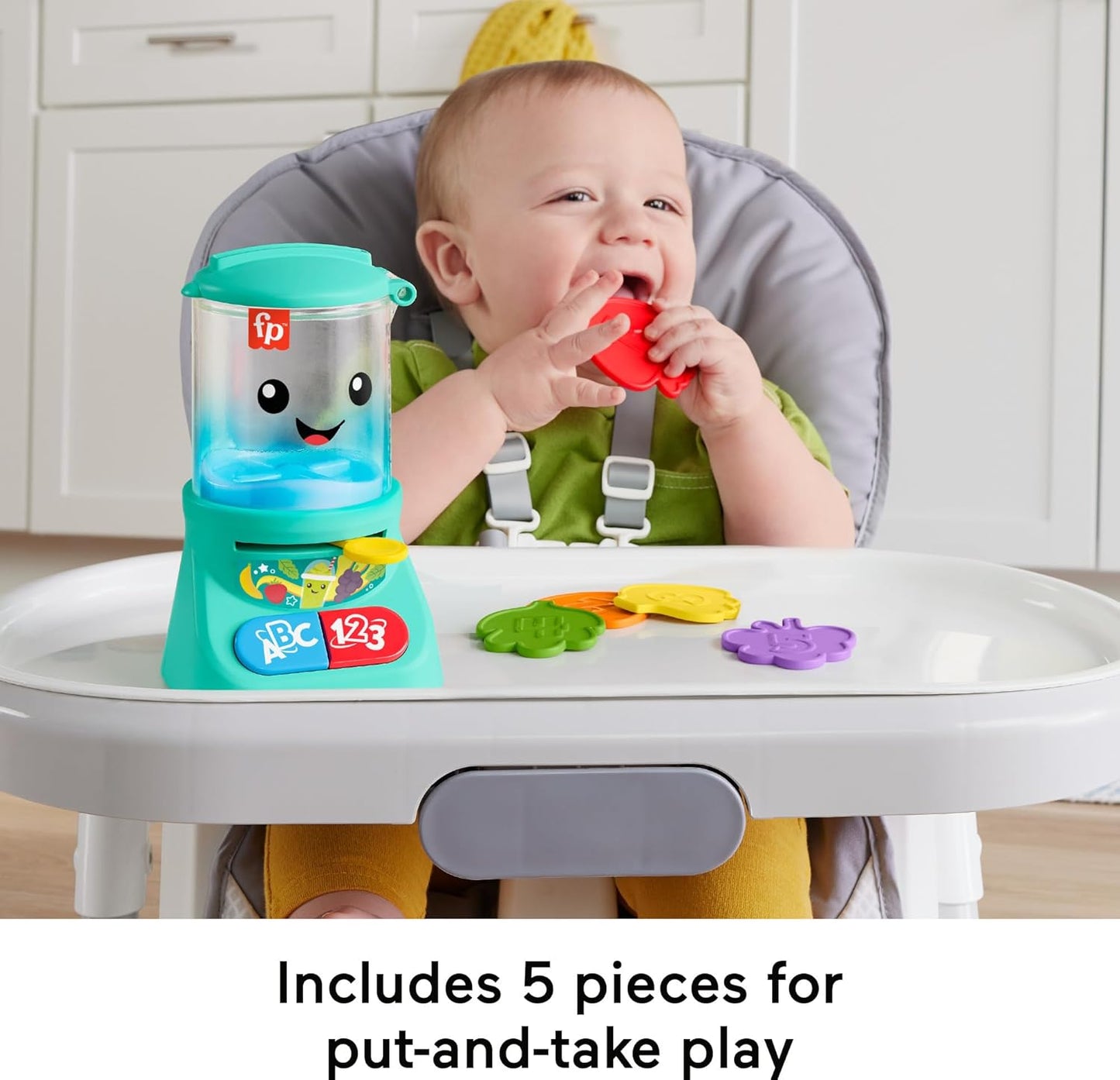 Brinquedo Fisher-Price Laugh & Learn para Bebês e Crianças Pequenas: Liquidificador de Brinquedo com Música e Luzes para Contar e Aprender Cores - Indicado para Crianças a partir de 9 Meses, HRP19