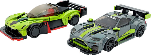 LEGO 76910 Speed Champions Aston Martin Valkyrie AMR Pro e Vantage GT3, 2 brinquedos de carro de corrida, conjunto de modelos de carros colecionáveis, kit de construção de modelo de coleção 2022