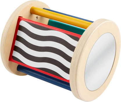 Fisher-Price Brinquedo de madeira para bebês: engatinhar atrás de um rolo para desenvolver habilidades sensoriais e motoras em bebês a partir de 6 meses de idade, JKH17