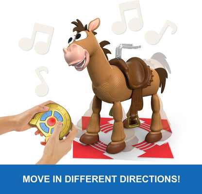 Mattel Disney e Pixar Toy Story 5 – Cavalo Bullseye de Controle Remoto "Giddy-Up" | Brinquedo em escala de 12 polegadas com sons e suporte para boneco (vendido separadamente), JKV52