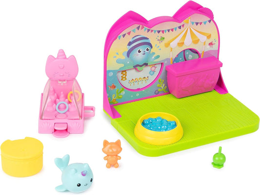 Gabby's Dollhouse DreamWorks Kitty Narwhal Carnival Room con muñecas de juguete, juguetes sorpresa y muebles de casa de muñecas, juguetes para niños para niñas y niños mayores de 3 años