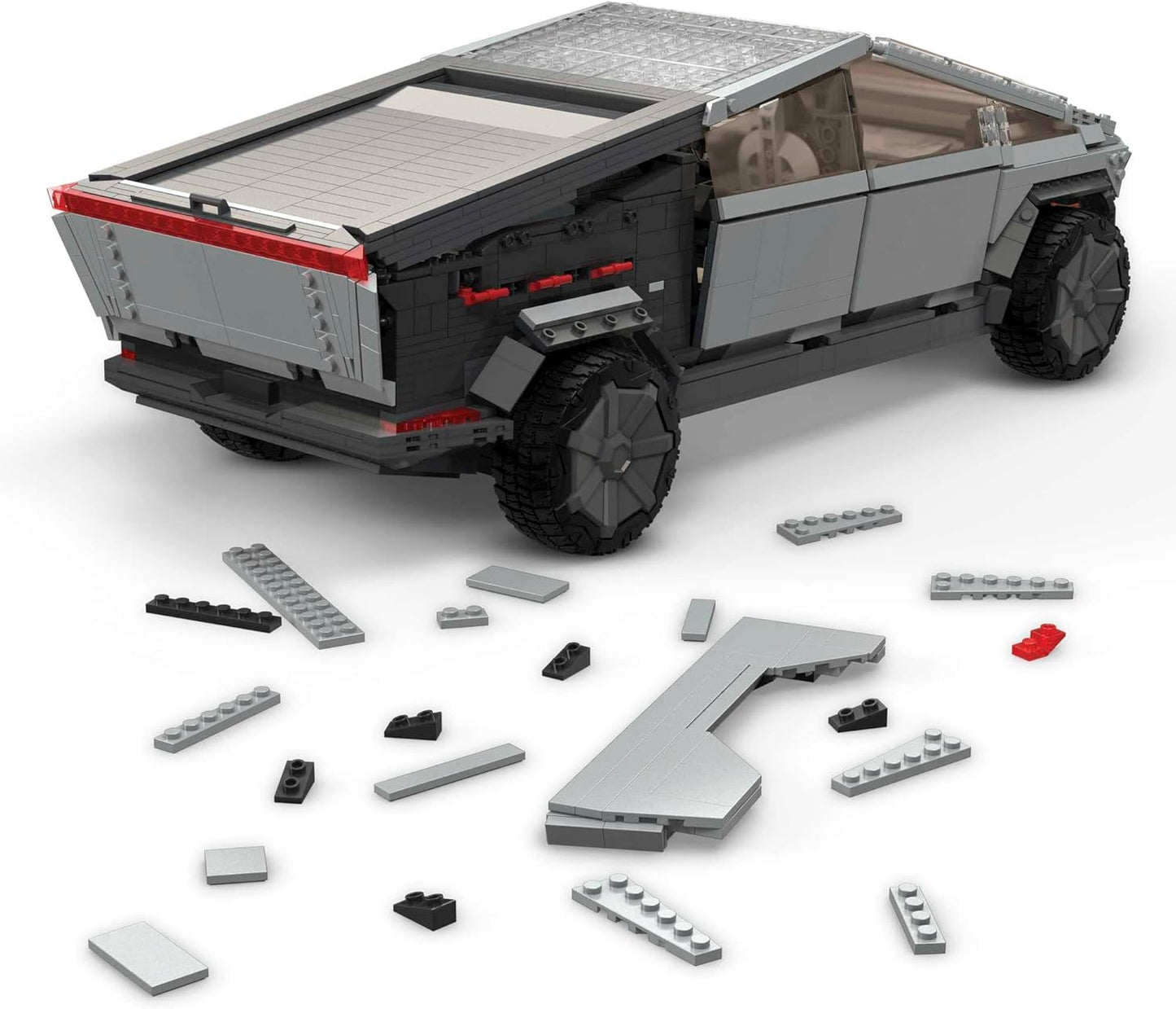 MEGA Brinquedo de construção de veículo Tesla para adultos, caminhão de colecionador Cybertruck com 3283 peças e acessórios, GWW84