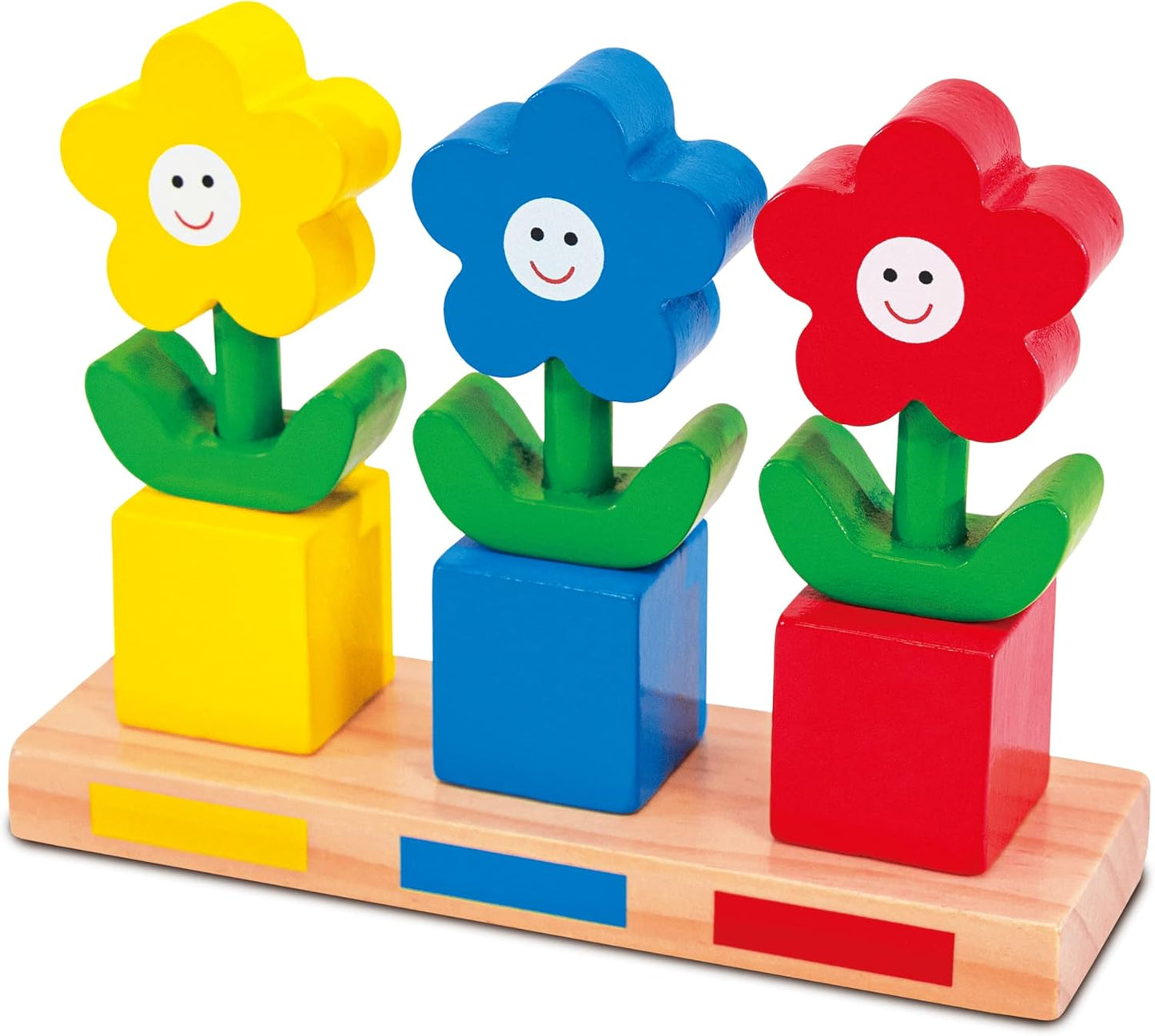 Galt, Empilhador de Flores, Brinquedos Sensoriais de Madeira para Bebês, A partir de 12 Meses