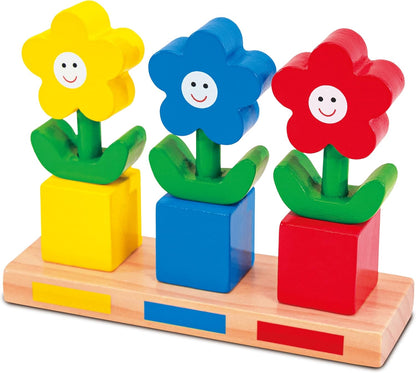 Galt, Empilhador de Flores, Brinquedos Sensoriais de Madeira para Bebês, A partir de 12 Meses