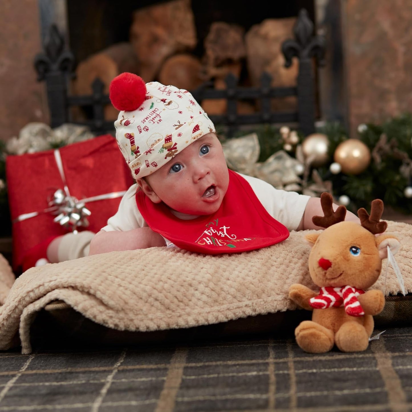 Primeiro Natal do bebê - 1º Natal Cesta de Bebê, Meu Primeiro Natal Menino e Menina - Primeiro Natal do Bebê Cesta de Natal do Bebê, Primeiro Natal do Bebê,