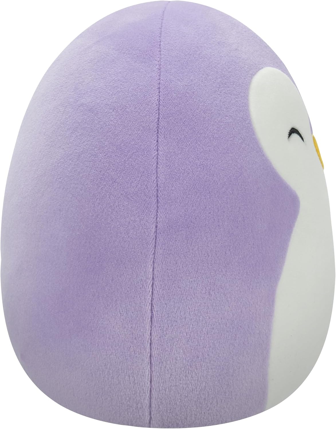 Squishmallows Original 7,5 polegadas - Elle, a pinguim roxa com olhos fechados e barriga branca