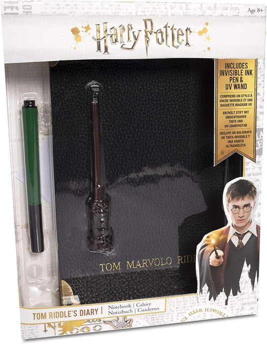 UAU! COISAS Diário Secreto de Tom Riddle com Caneta Invisível da Casa Sonserina e Varinha UV de Harry Potter | Conjunto de Papelaria Harry Potter | Brinquedos e Presentes Colecionáveis Oficiais do Mundo Mágico
