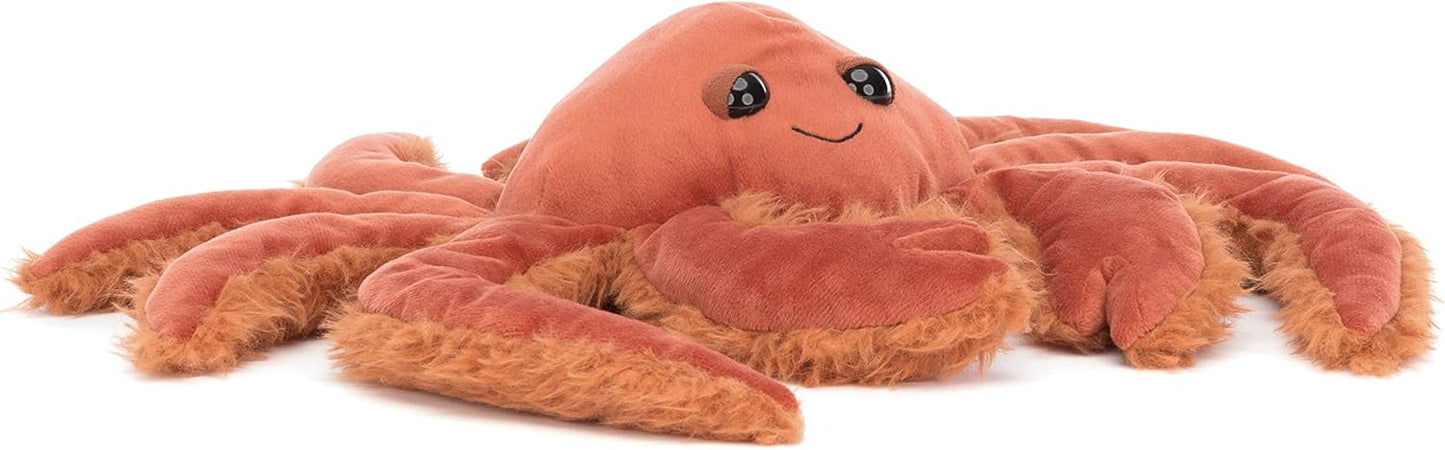 Jellycat Decoração de pelúcia colecionável Spindleshanks Orange Crab