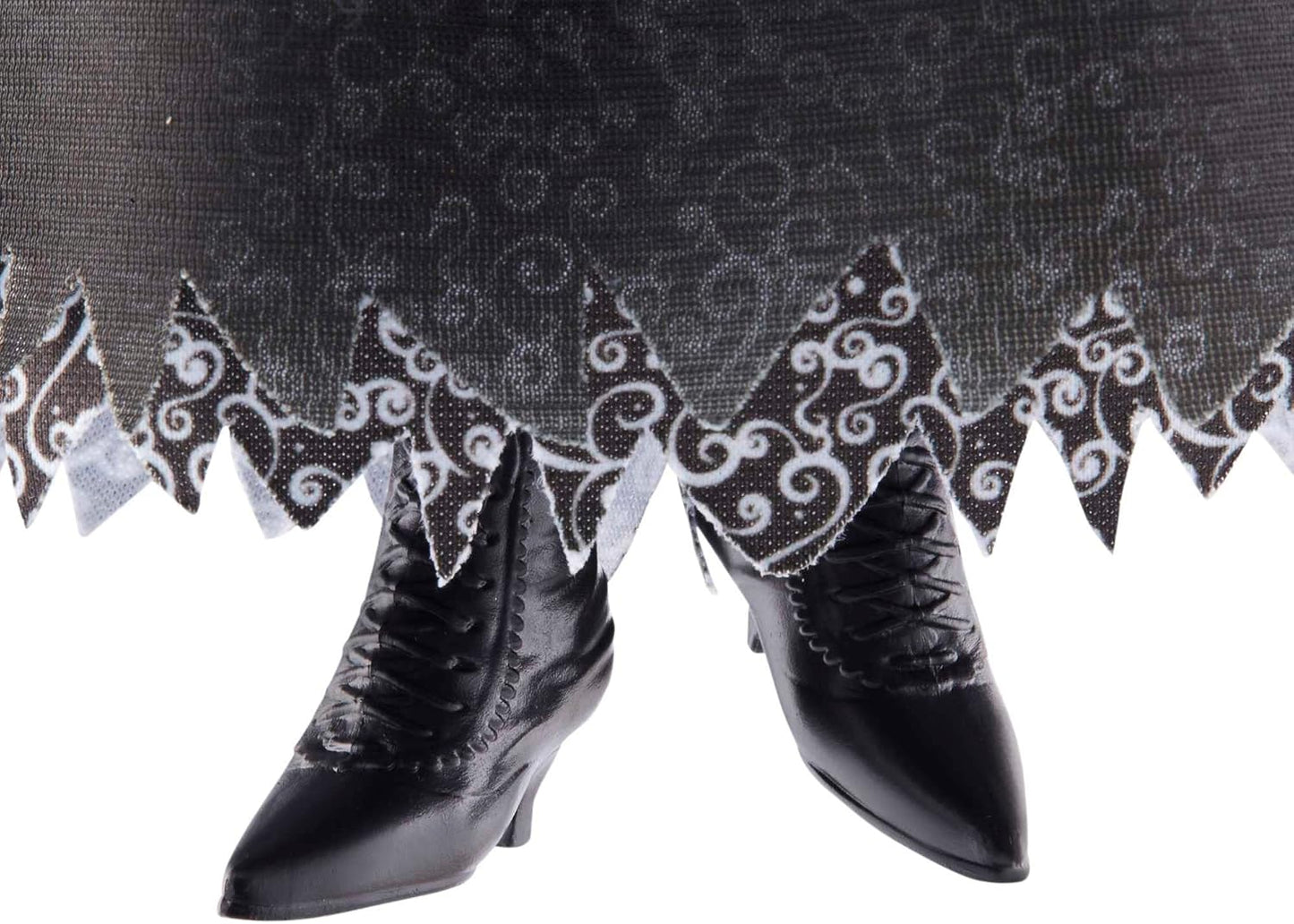 Mattel Boneca colecionável Bellatrix Lestrange da Harry Potter (10 polegadas, cabelo cacheado) usando vestido preto exclusivo e colar, com varinha, presente para crianças de 6 anos ou mais, HFJ70