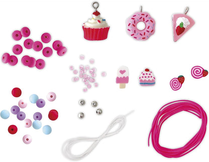 Janod - 5 Joias para Criar - Tema Gourmandises Donuts Cupcakes e Bolos - Kit de Lazer Criativo - Atividade Manual para Crianças - A partir de 6 Anos - J09183