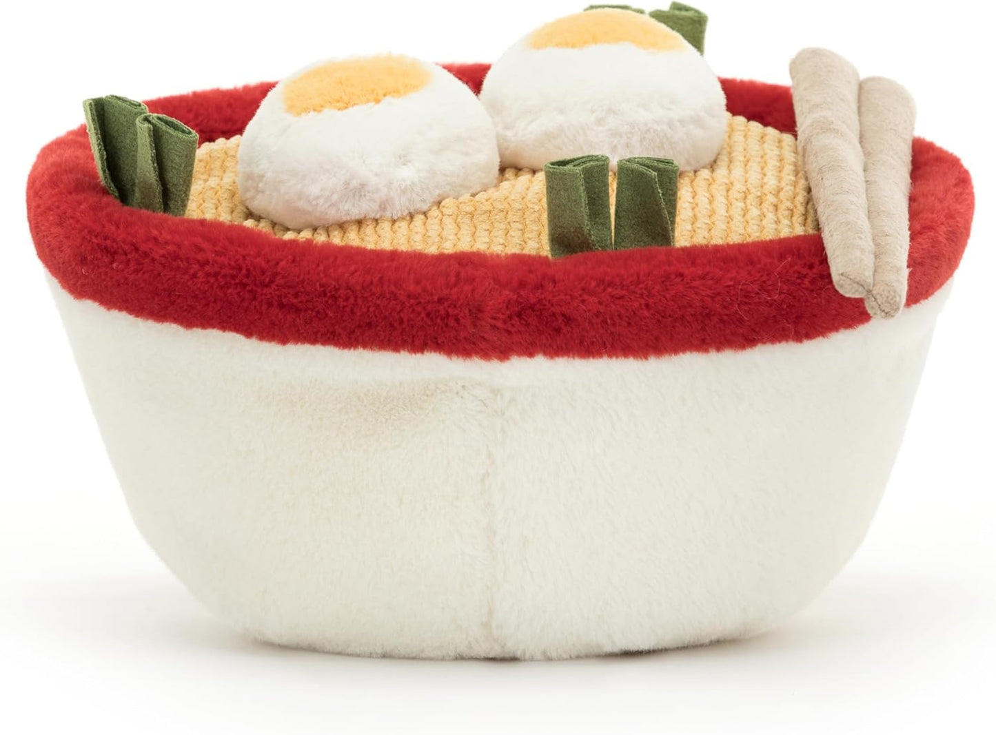 Jellycat Ramen divertido, 89% poliéster, 9% algodão, 2% nylon