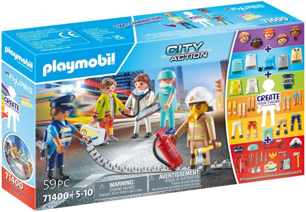Playmobil 71400 Minhas figuras - resgate, coleção de figuras, dramatização imaginativa, conjuntos adequados para crianças a partir de 4 anos