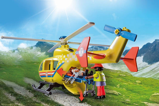 Playmobil 71203 City Life Helicóptero De Rescate Médico
